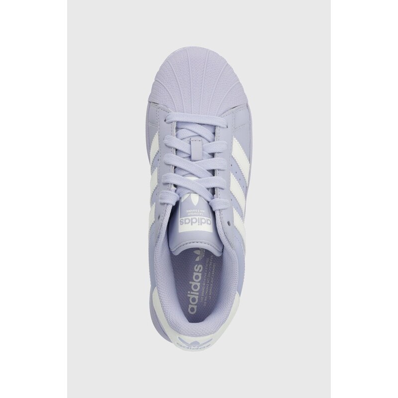 Kožené sneakers boty adidas Originals Superstar XLG fialová barva, ID5735