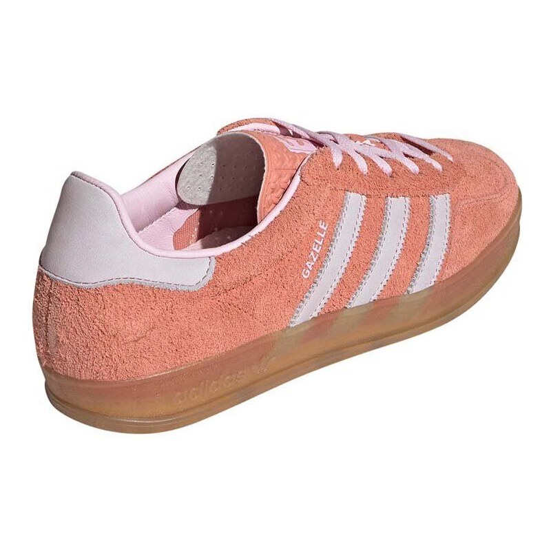 Semišové sneakers boty adidas Originals Gazelle Indoor oranžová barva, IE2946