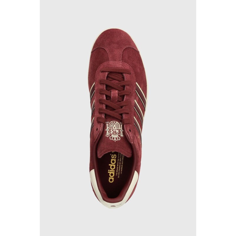 Semišové sneakers boty adidas Originals Gazelle vínová barva, ID3724