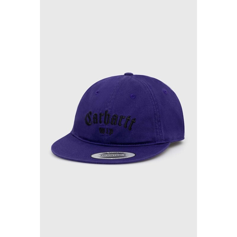 Kšiltovka Carhartt WIP Onyx Cap fialová barva, s aplikací, I032899.1ZTXX