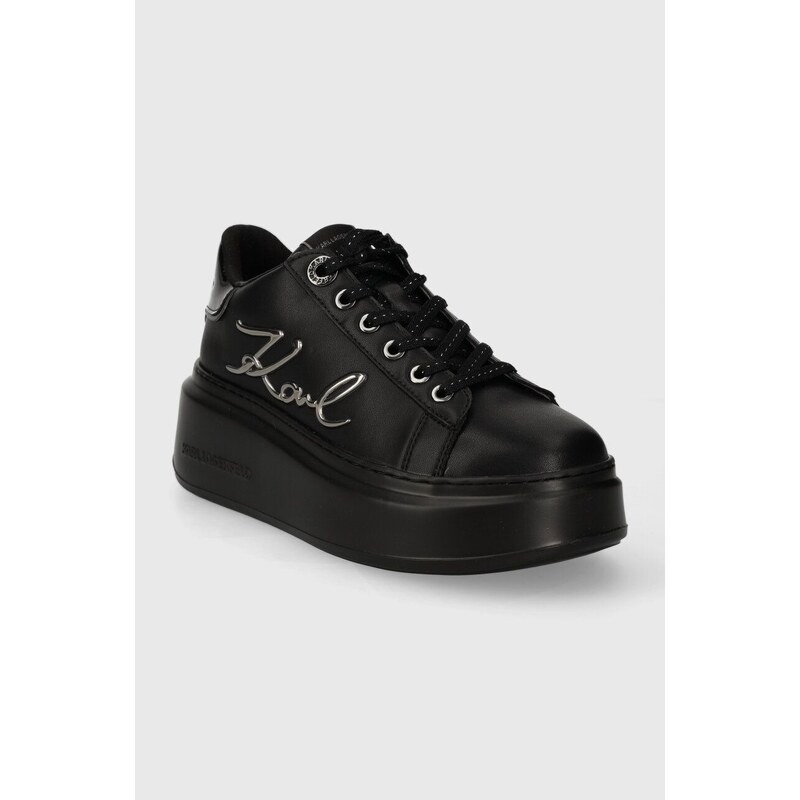 Kožené sneakers boty Karl Lagerfeld ANAKAPRI černá barva, KL63510A