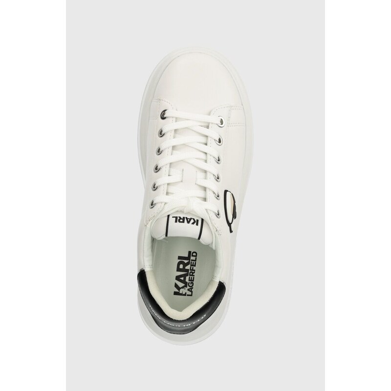 Kožené sneakers boty Karl Lagerfeld ANAKAPRI bílá barva, KL63530N