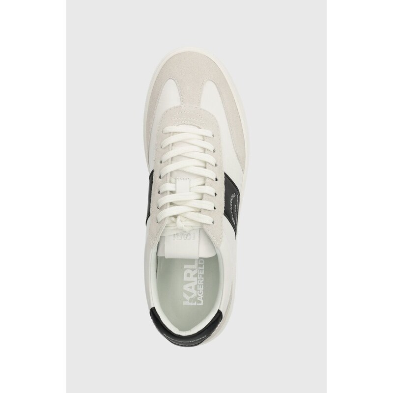 Kožené sneakers boty Karl Lagerfeld KOURT III bílá barva, KL51524