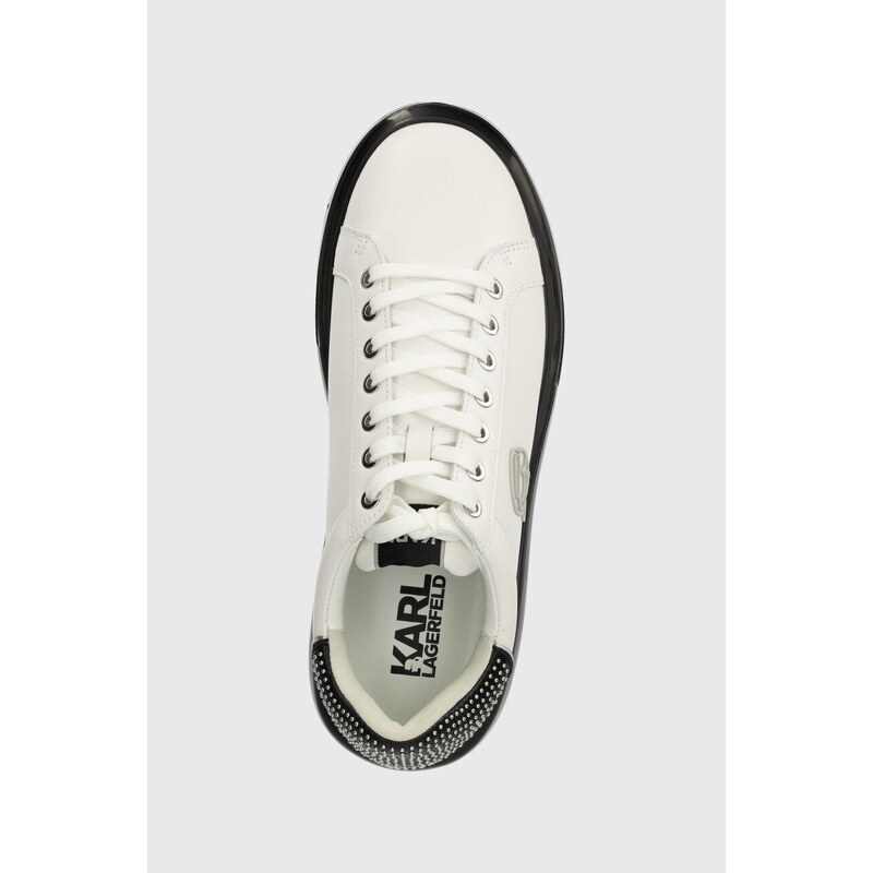Kožené sneakers boty Karl Lagerfeld KAPRI KUSHION bílá barva, KL52631N