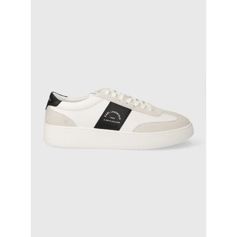 Kožené sneakers boty Karl Lagerfeld KOURT III bílá barva, KL51524