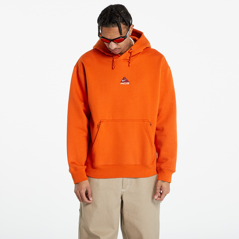 Nike ACG Therma-FIT Fleece Pullover Hoodie UNISEX Campfire Orange/ Summit White