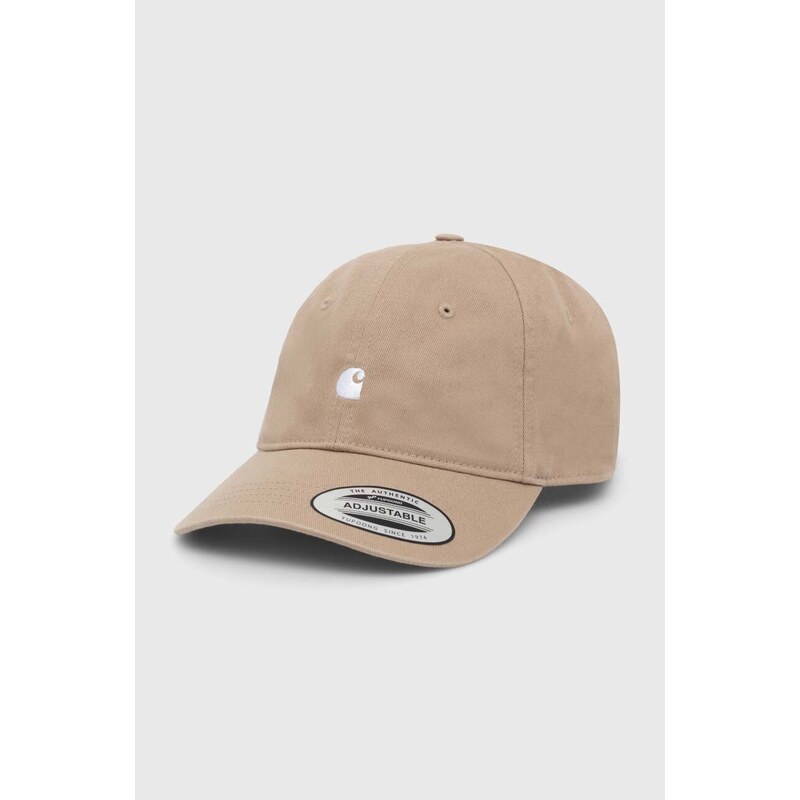 Bavlněná baseballová čepice Carhartt WIP Madison Logo Cap béžová barva, s aplikací, I023750.25WXX