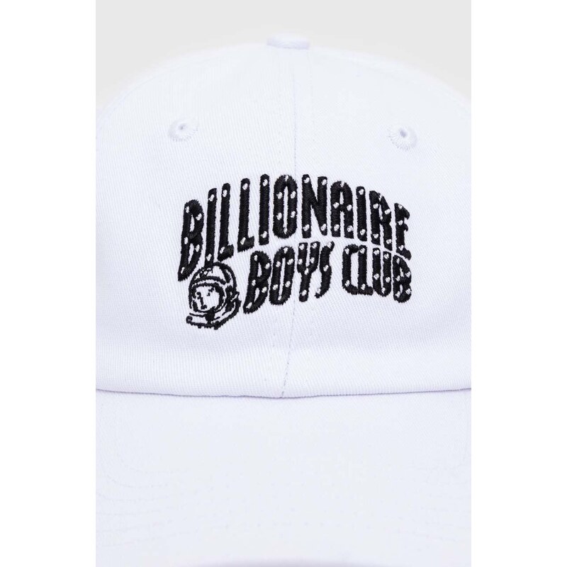 Bavlněná baseballová čepice Billionaire Boys Club Arch Logo Curved bílá barva, s aplikací, BC016