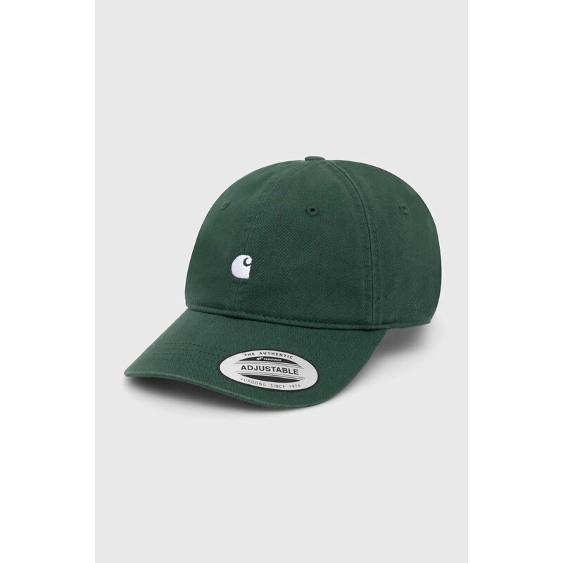 Bavlněná baseballová čepice Carhartt WIP Madison Logo Cap zelená barva, I023750.22VXX