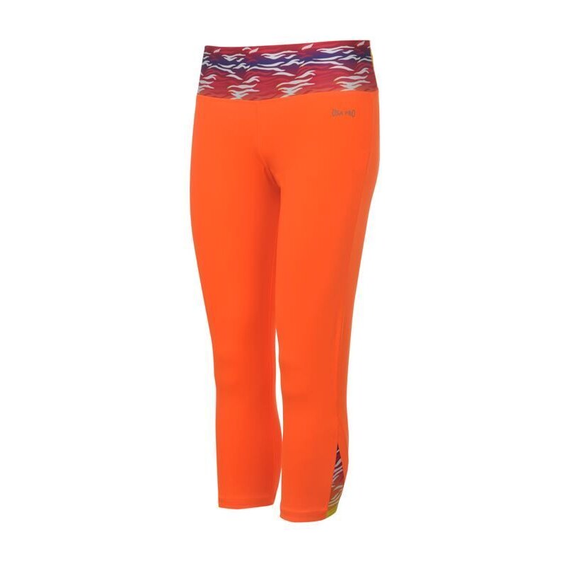 dámské legíny capri 3/4 USA PRO - ORANGE - S