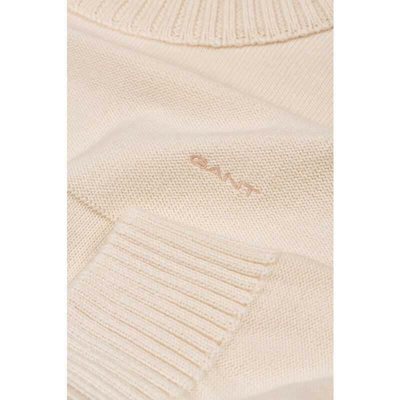 SVETR GANT TONAL BARSTRIPED COTTON C-NECK bílá XS