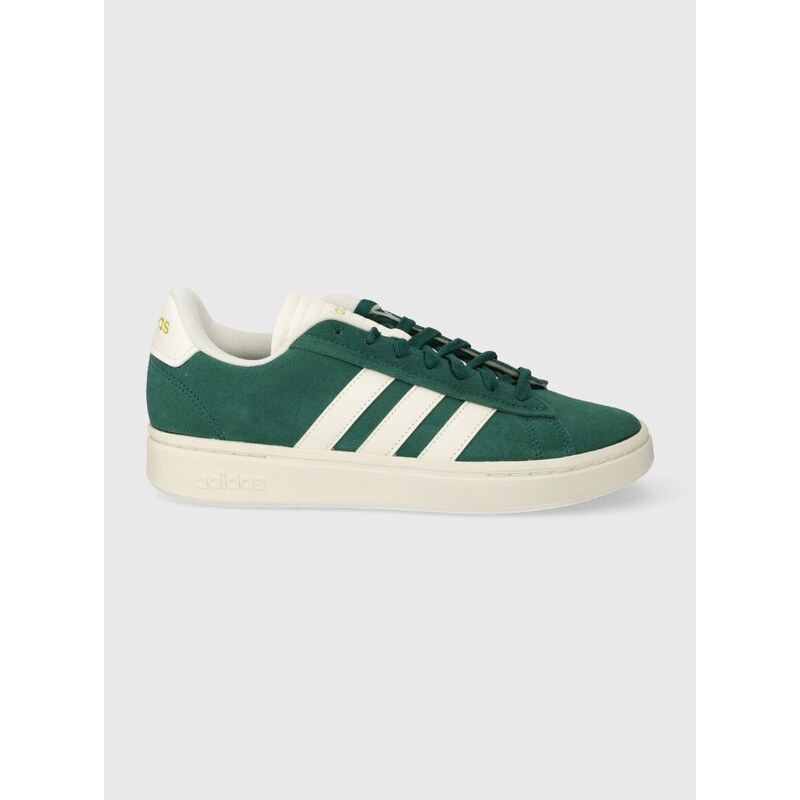 Semišové sneakers boty adidas GRAND COURT zelená barva, IE1451