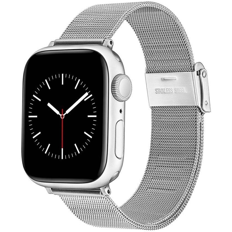 Řemínek pro apple watch Daniel Wellington Smart Watch Mesh strap S stříbrná barva