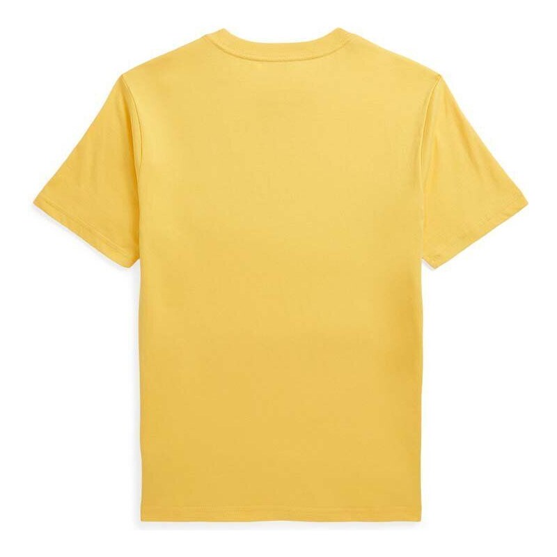 Dětské bavlněné tričko Polo Ralph Lauren žlutá barva
