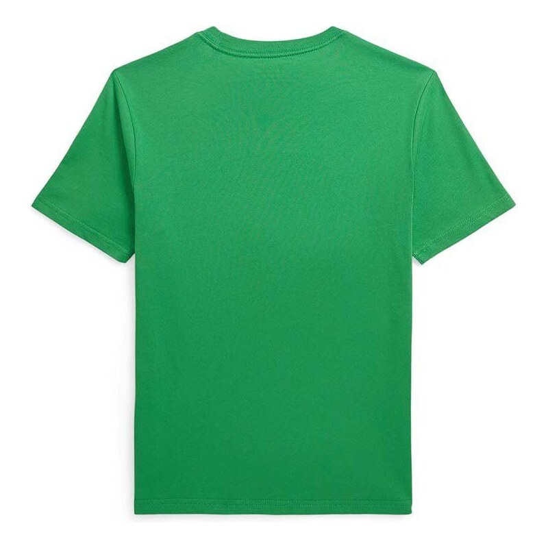 Dětské bavlněné tričko Polo Ralph Lauren zelená barva