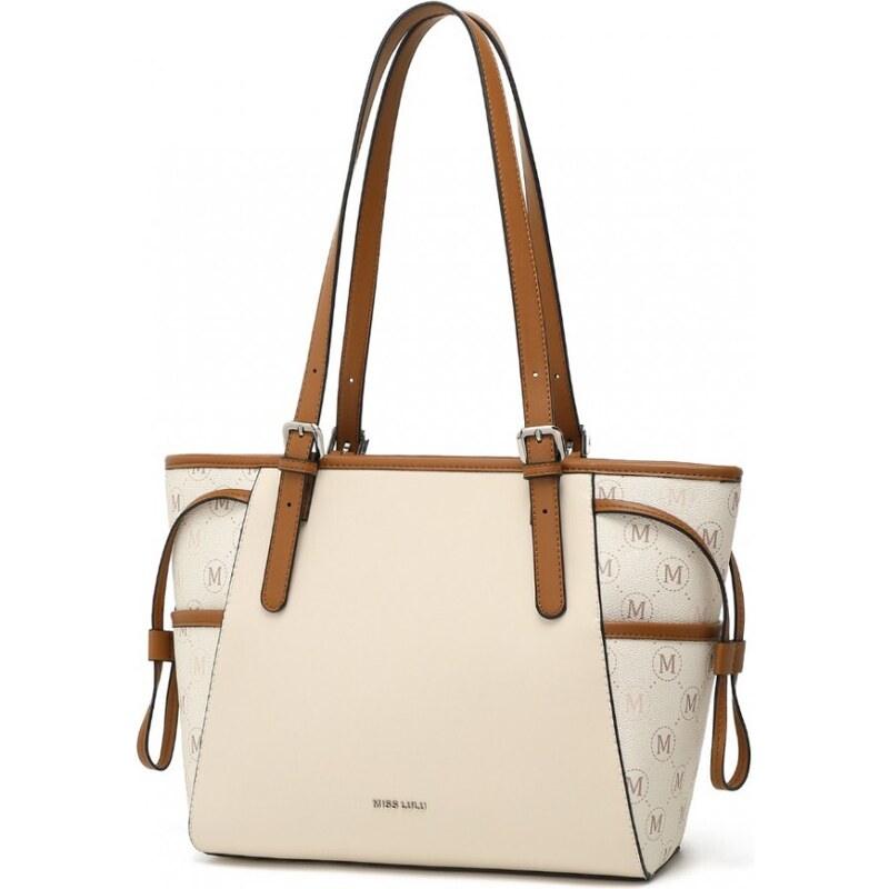 Miss Lulu Kabelka shopper Monogram Beige