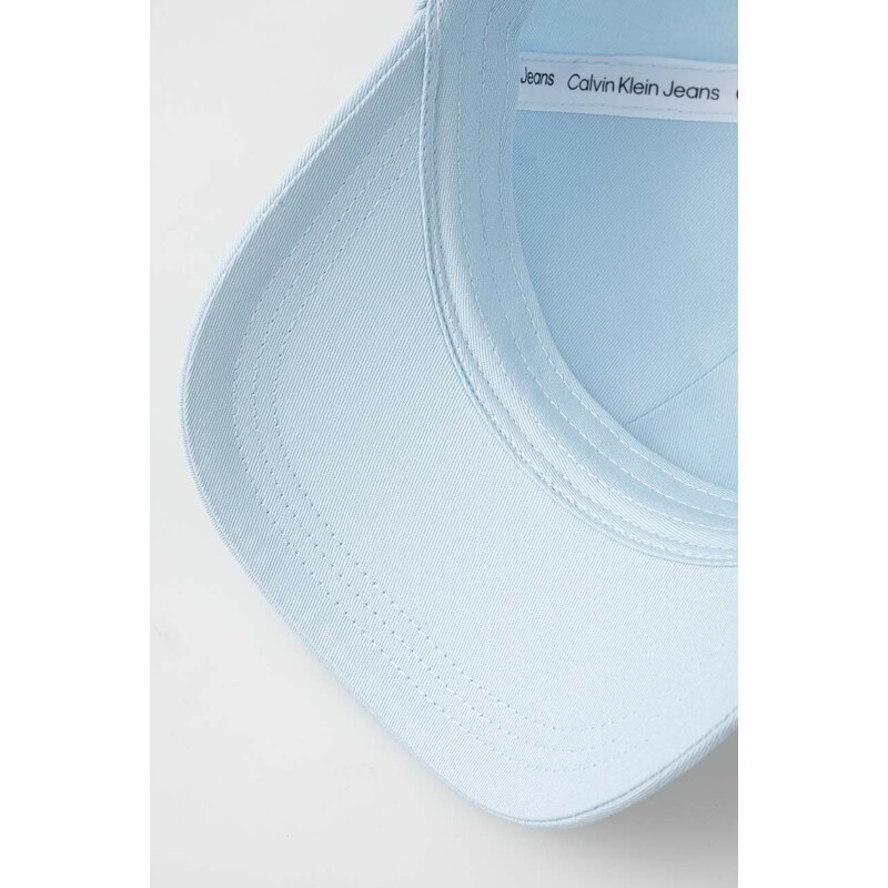 Bavlněná baseballová čepice Calvin Klein Jeans s aplikací