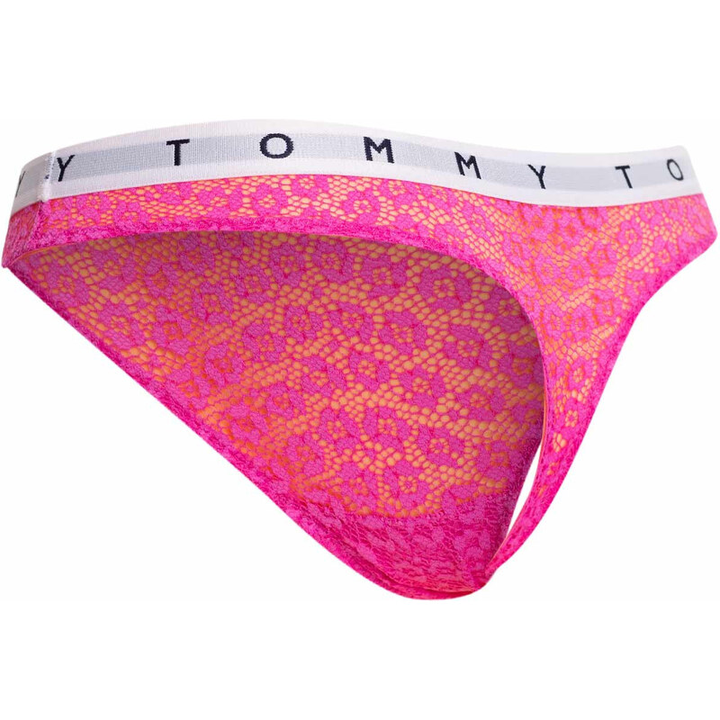 Tommy Hilfiger 3Pack tanga kalhotky UW0UW025240VH Black/Pink/Blue