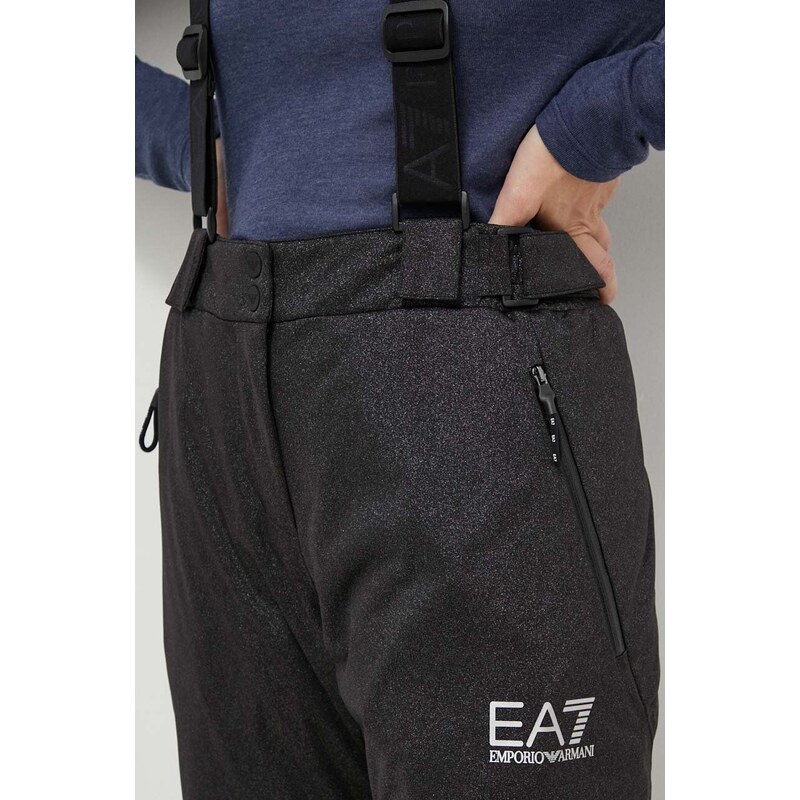 Lyžařské kalhoty EA7 Emporio Armani šedá barva