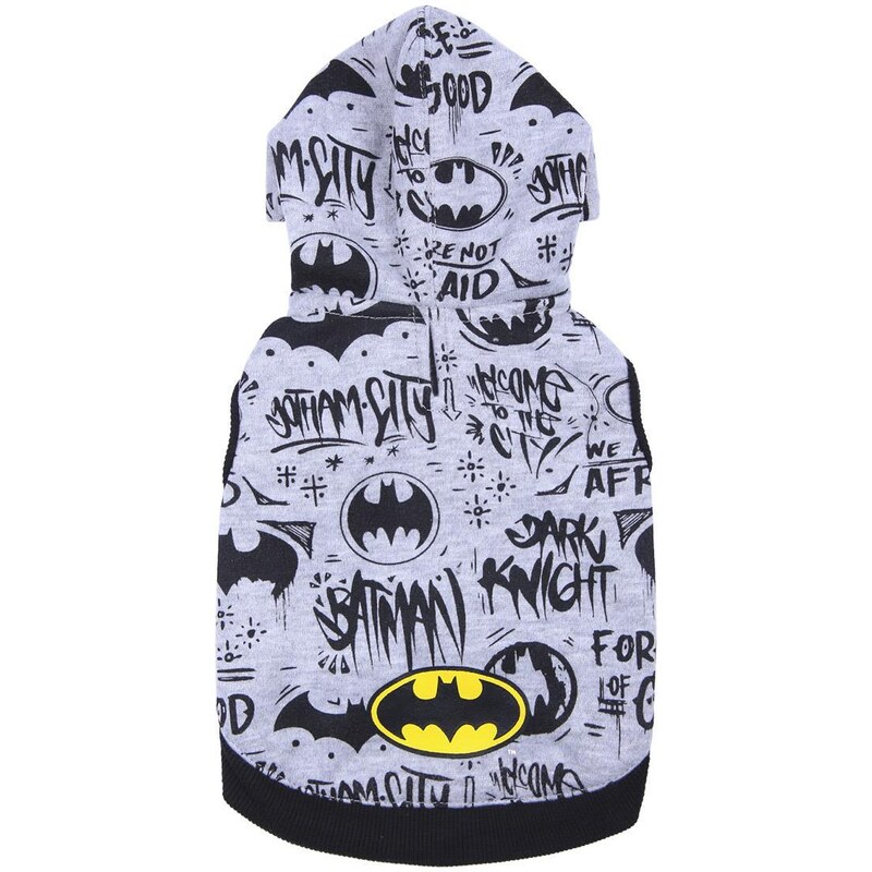 DOG SWEATSHIRT M COTTON BRUSHED BATMAN