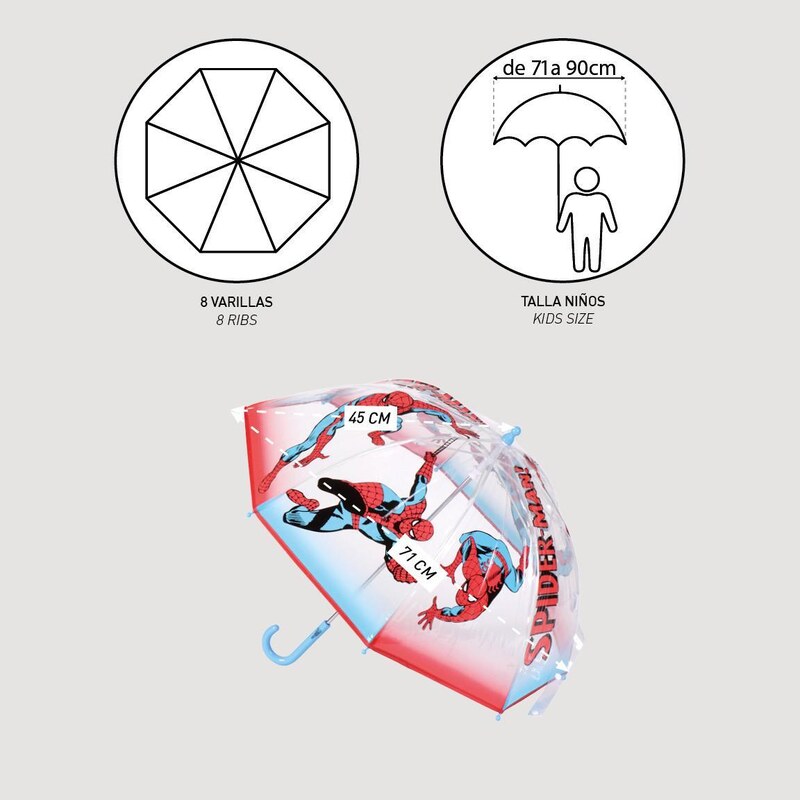 UMBRELLA POE MANUAL BUBBLE SPIDERMAN