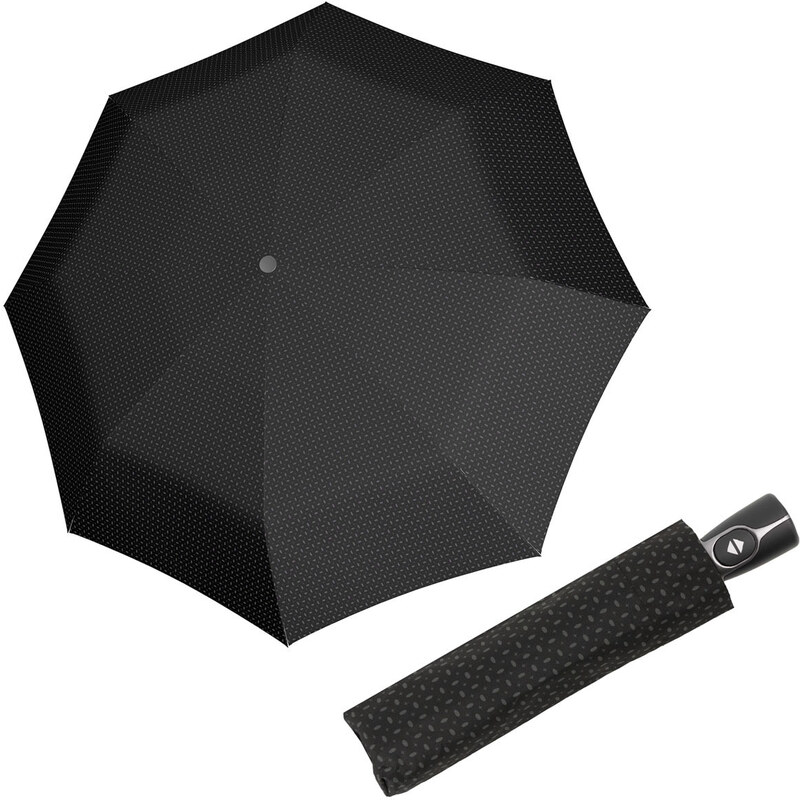Doppler Magic Fiber vzor - pánský plně-automatický deštník šedý vzor
