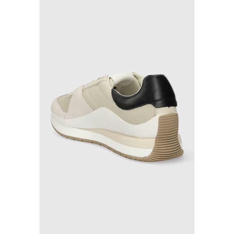 Sneakers boty Calvin Klein LOW TOP LACE UP béžová barva, HM0HM01286