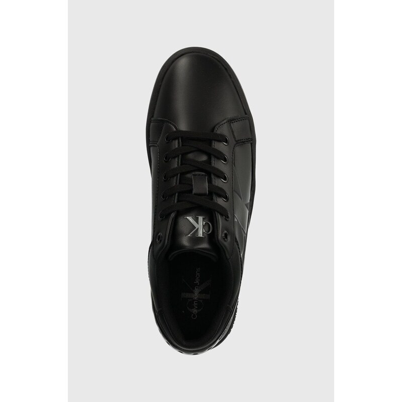 Kožené sneakers boty Calvin Klein Jeans CLASSIC CUPSOLE LOW MIX NBS LUM černá barva, YM0YM00865