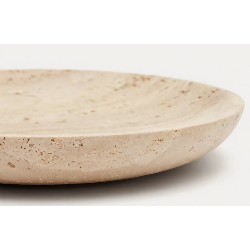 Béžový kamenný dezertní talíř Kave Home Madlena 18 cm