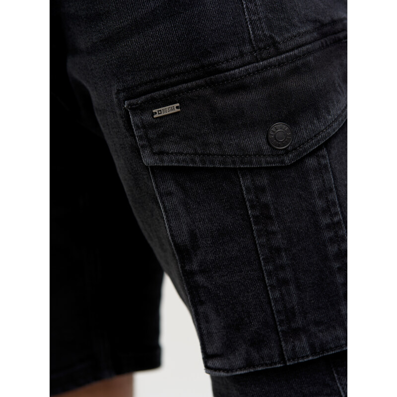 Big Star Man's Shorts 110098 Black Denim-905