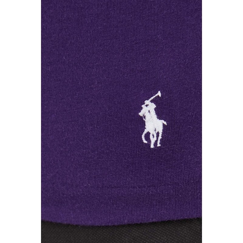 Bavlněné tričko Polo Ralph Lauren 3-pack černá barva