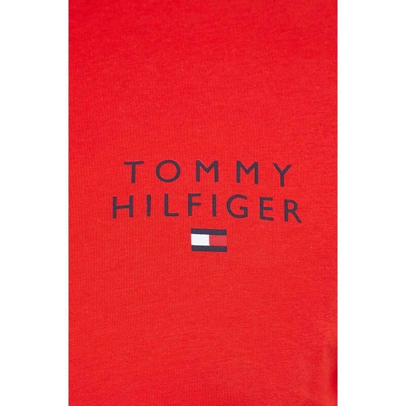 Bavlněné tričko Tommy Hilfiger oranžová barva