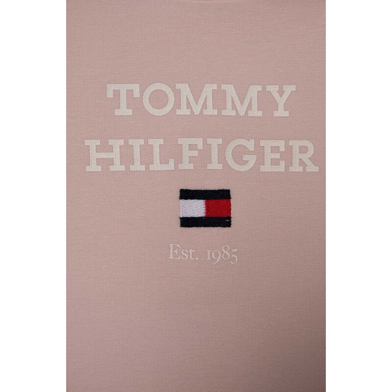 Kojenecká tepláková souprava Tommy Hilfiger růžová barva