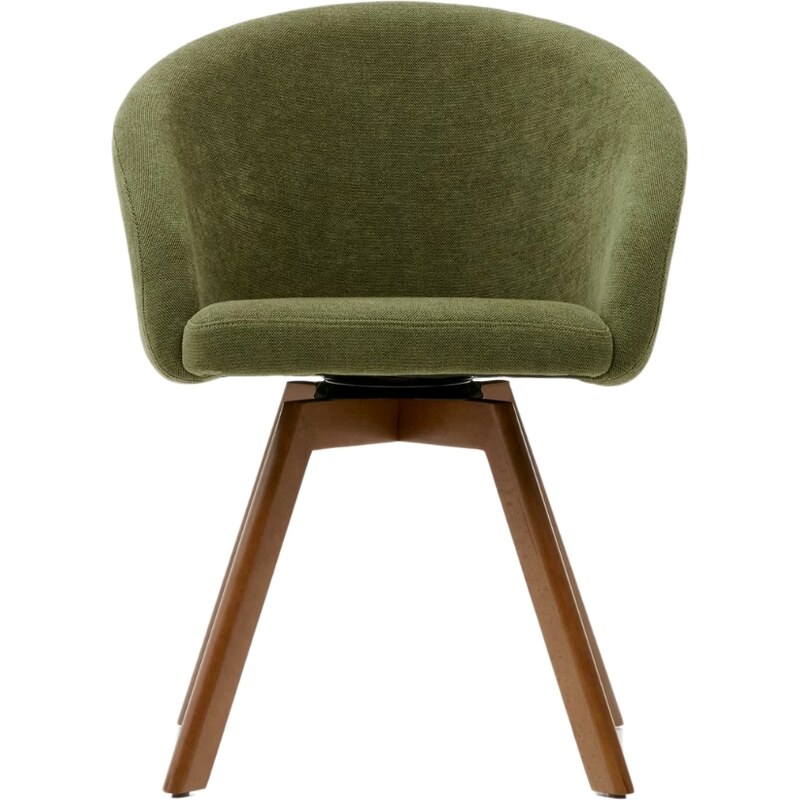 Zelená čalouněná otočná jídelní židle Kave Home Marvin