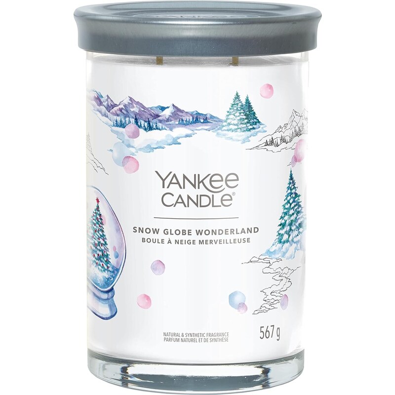 Yankee Candle vonná svíčka Signature Tumbler ve skle velká Snow Globe Wonderland 567g