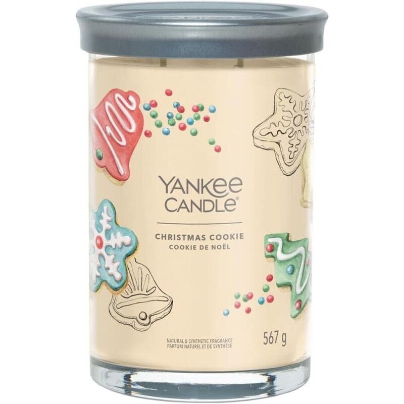 Yankee Candle vonná svíčka Signature Tumbler ve skle velká Christmas Cookie 567g