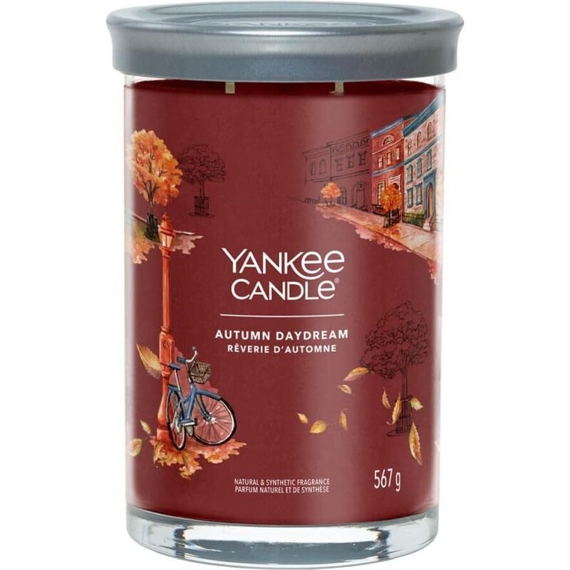 Yankee Candle vonná svíčka Signature Tumbler ve skle velká Autumn Daydream 567g