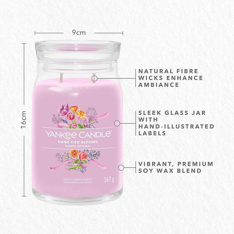 Yankee Candle vonná svíčka Signature ve skle velká Hand Tied Blooms 567g