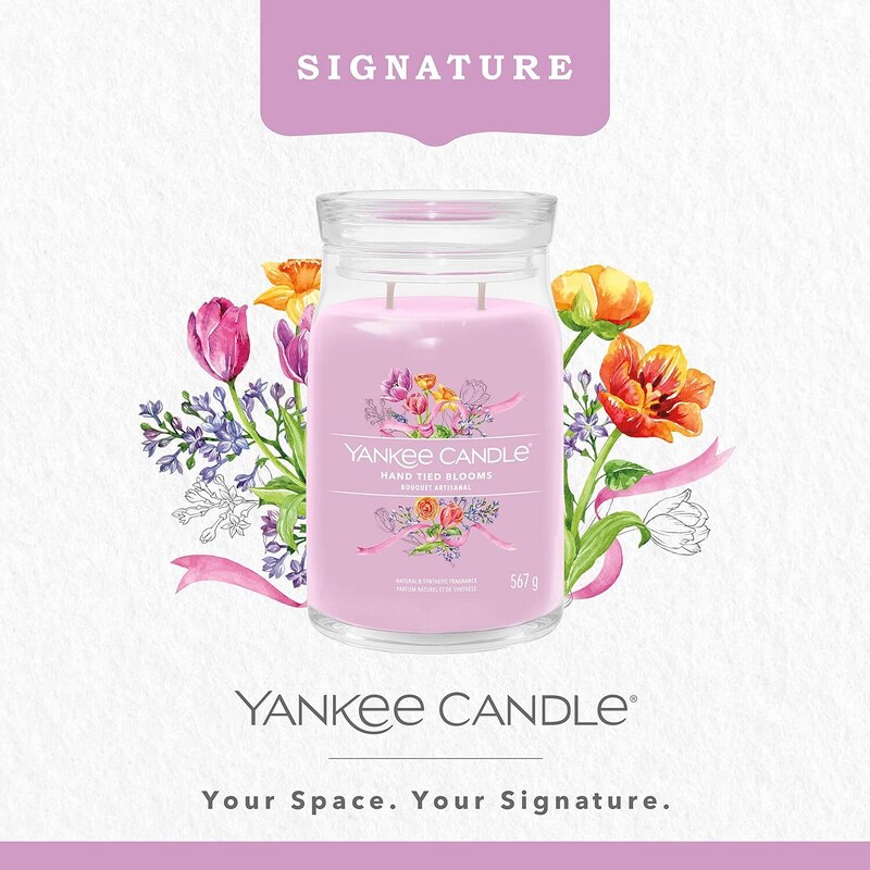 Yankee Candle vonná svíčka Signature ve skle velká Hand Tied Blooms 567g