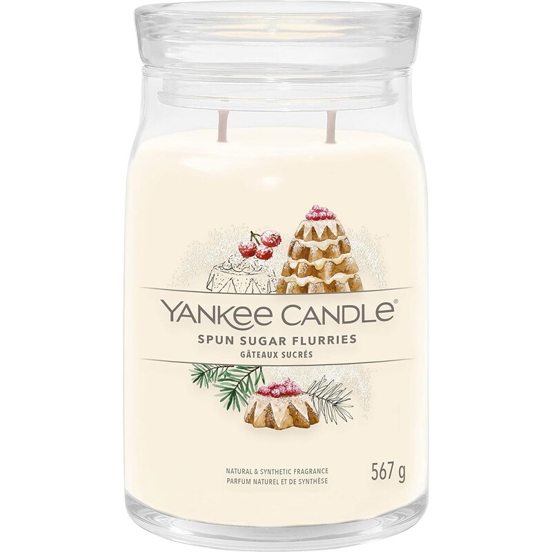 Yankee Candle vonná svíčka Signature ve skle velká Spun Sugar Flurries 567g