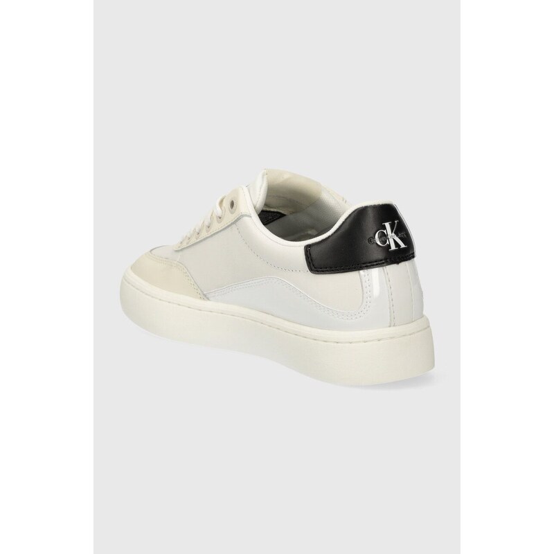 Sneakers boty Calvin Klein Jeans CLASSIC CUPSOLE LOW LACE LTH ML bílá barva, YW0YW01296