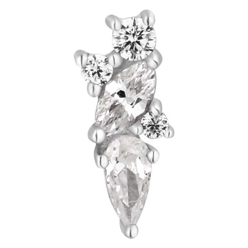 Buddha jewelry Bezzávitová koncovka piercingu Visionary ze 14 kt