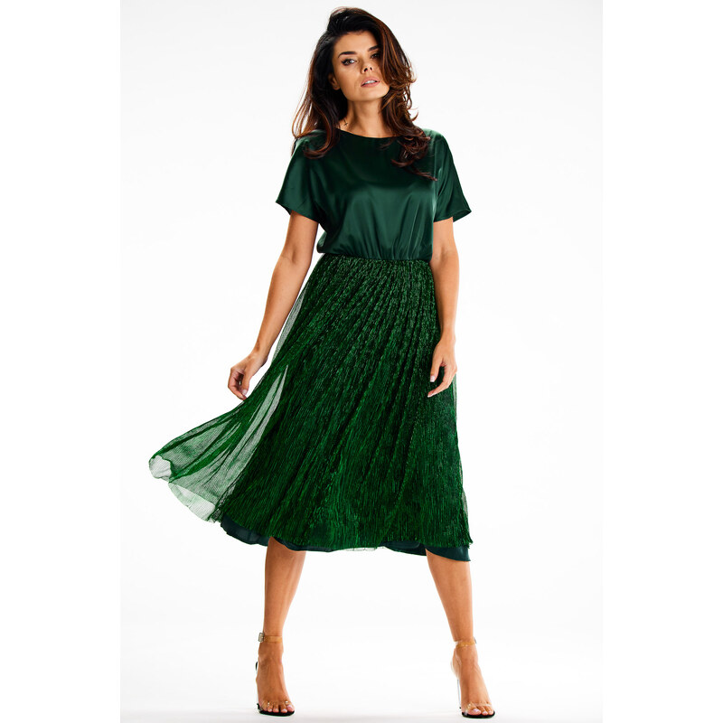 Awama Womans Dress A627 Bottle Green