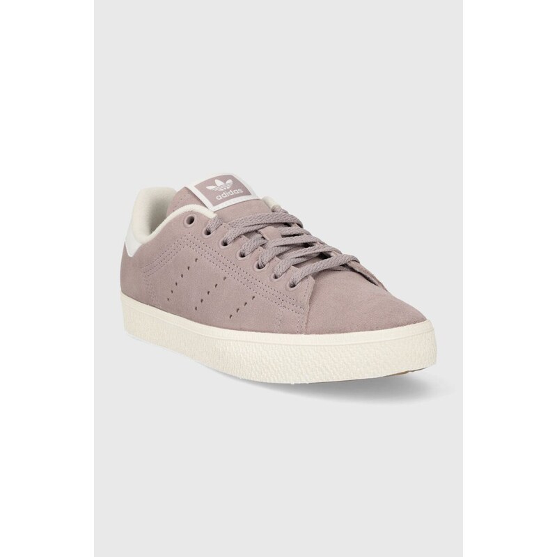 Semišové sneakers boty adidas Originals Stan Smith CS fialová barva, IE0433