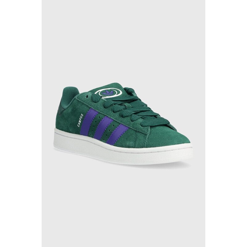 Semišové sneakers boty adidas Originals Campus 00s zelená barva, ID3170