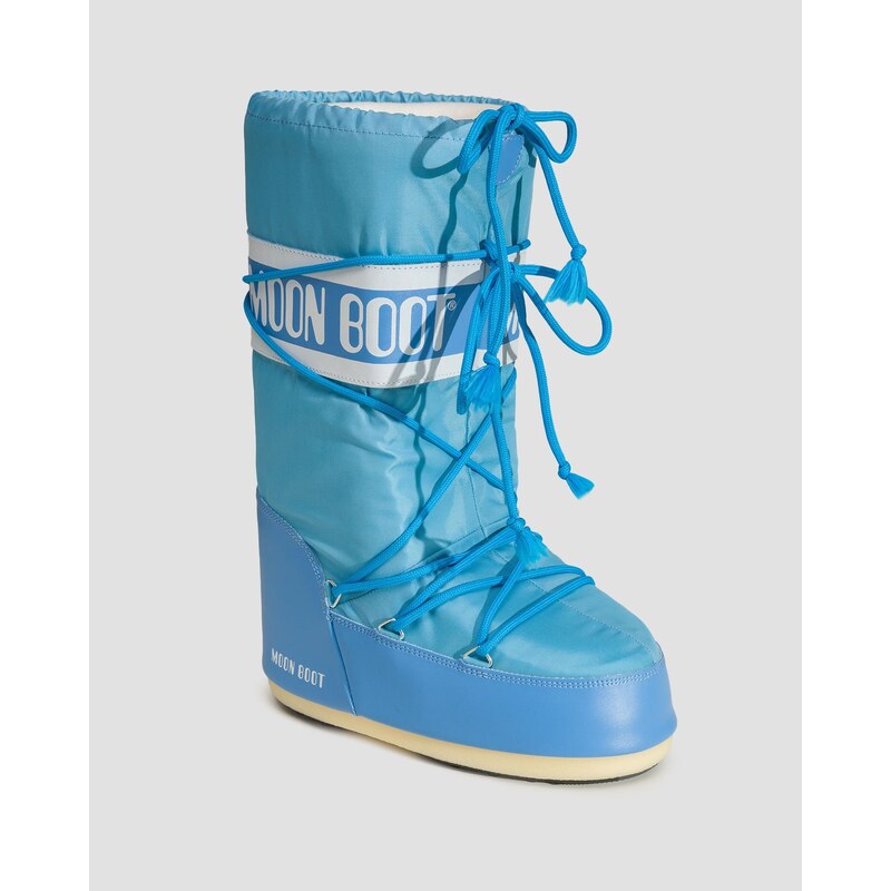 Dámské sněhule Moon Boot Icon Nylon ve Světle Modré Barvě