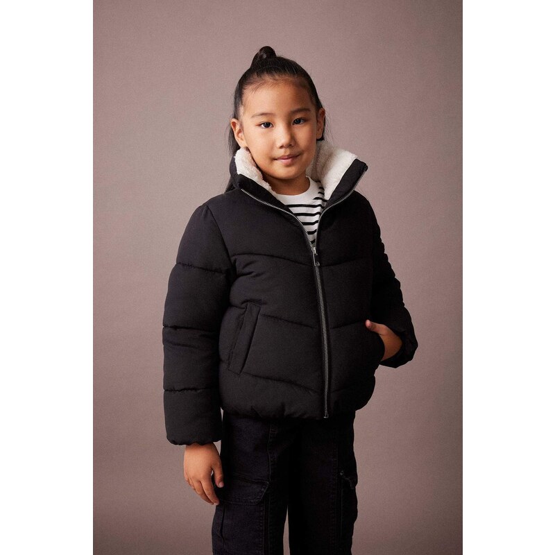 DEFACTO High Neck Plush Puffer Jacket