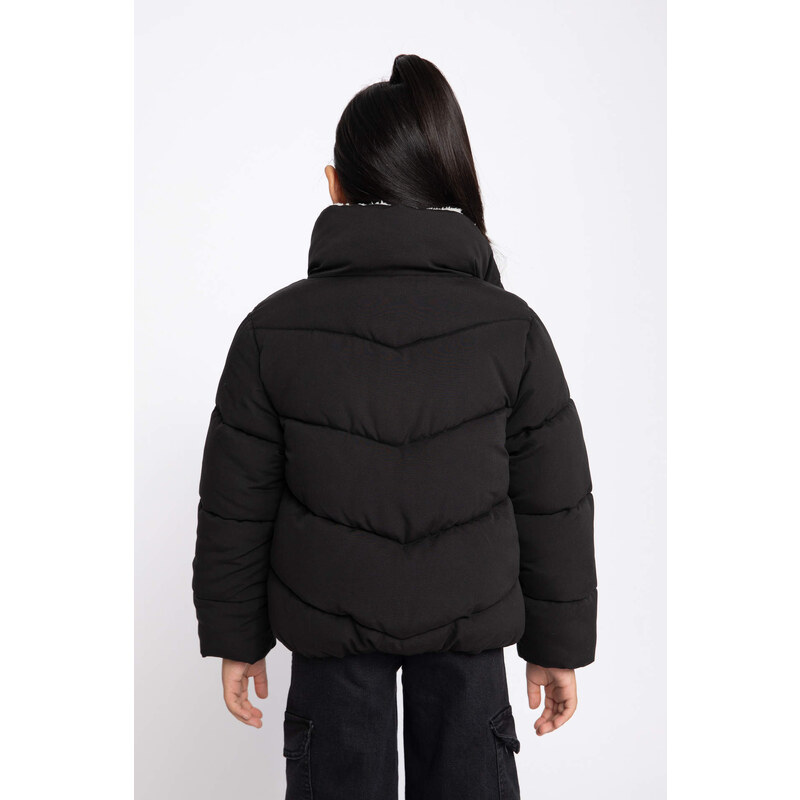 DEFACTO High Neck Plush Puffer Jacket