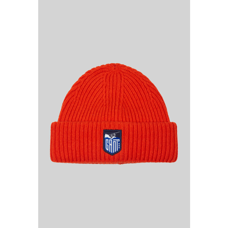 ČEPICE GANT ALPINE BADGE BEANIE červená S/M