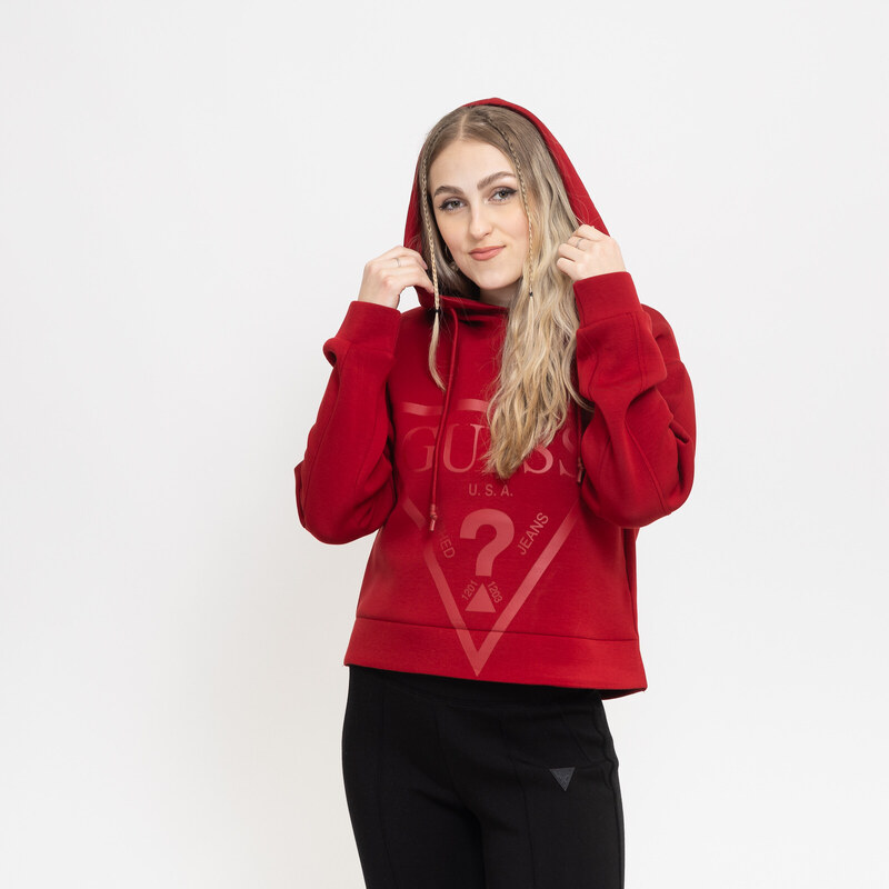 Guess new alisa hooded sweatshirt RED